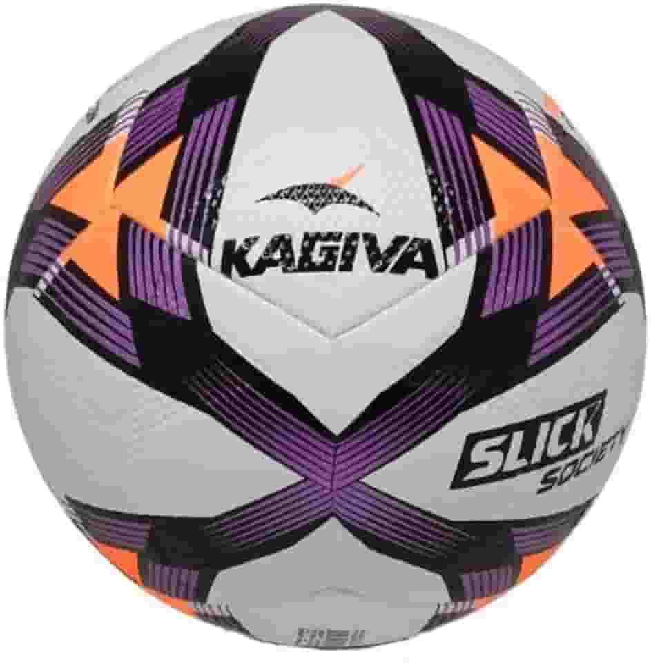 Bola de Futebol Society Slick – Tamanho Oficial, Costurada à Mão, Câmara de Butil, Uso em Grama Sintética