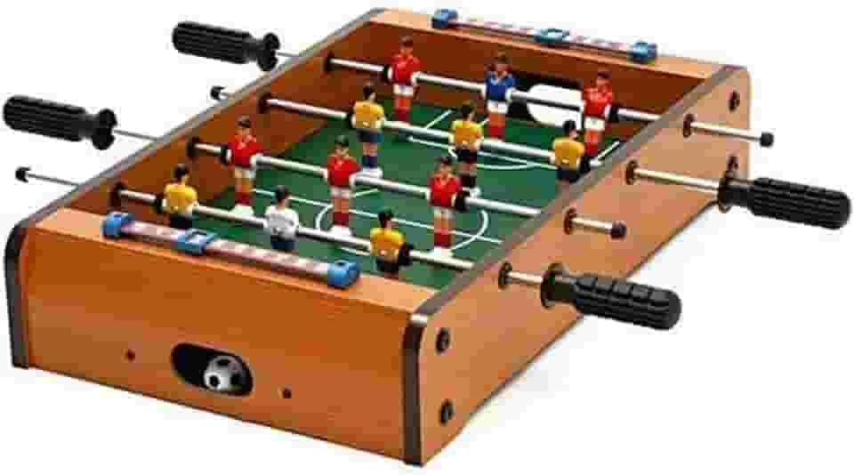 Mini Jogo de Pebolim Totó Futebol de Mesa