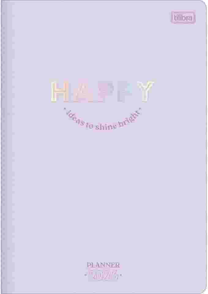 Tilibra - Planner Grampeado 17,8 x 25,4 cm Happy 90 G 2026 - Lilás