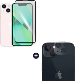 Película De Vidro 3D Tela Toda Para iPhone + Película Lente de Câmera (iPhone 13)