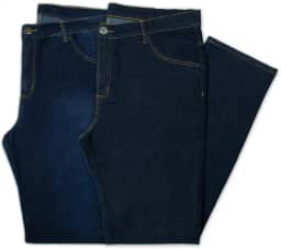 Kit 2 Calças Jeans Plus Size Tradicional Almix