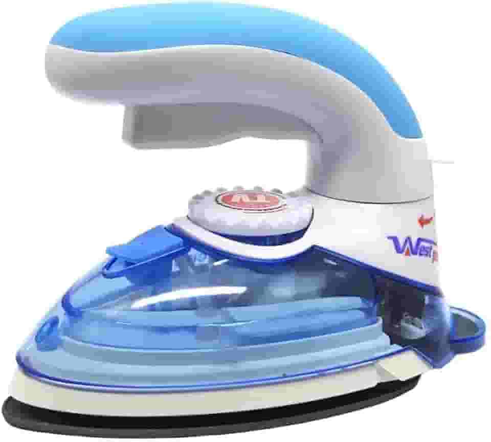 Mini Ferro 2 em 1 Bi-volt 800 Watts Azul Westpress Mini Ferro Passar Viagem Patchwork Steamer À Vapor Vertical