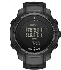 Relógio Digital North Edge, Preto. Barômetro, Bússola e Altimêtro.