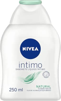 NIVEA Sabonete Líquido Íntimo Natural 250ml - Mantém o ph natural, com extrato de camomila e óleo de jojoba, limpeza suave, sem corantes, testado dermatologicamente e ginecologicamente