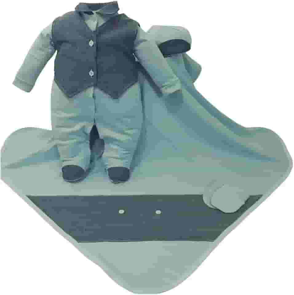 Saída de Maternidade Para Bebê Menino Leonard Azul 05 Peças