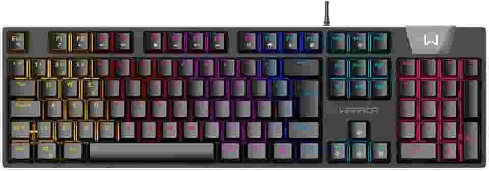 Teclado Gamer Mecânico Royal Score, Full Size, Blue Switch, ABNT2, RGB Preto Warrior - TC313