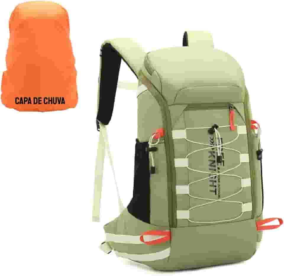 TOKSHOP Mochila Resistente 30 Litros Camping Viagem Trilha com Capa de Chuva Impermeável