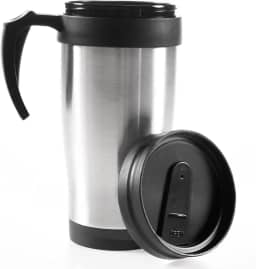 Caneca Termica Cerveja Cafe Copo Termico Com Tampa Com Alça Inox Parede Dupla 400ml (Liso)