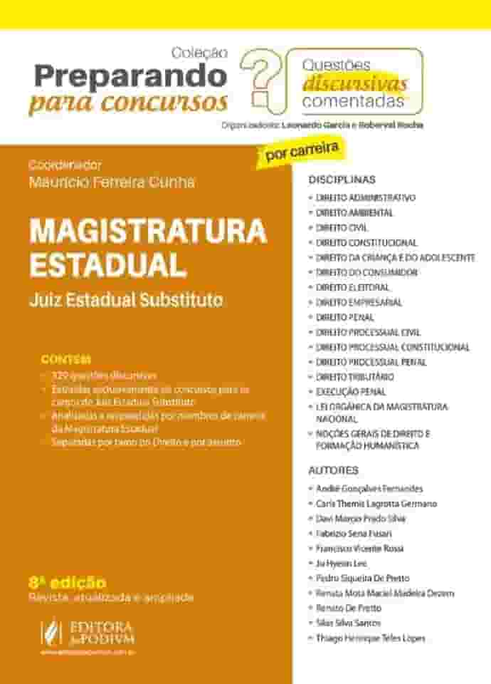 Preparando para Concursos - Questões Discursivas Comentadas - Magistratura Estadual - 8ª Edição (2025)