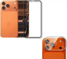 Película De Vidro 3D Tela Toda Para iPhone + Película Lente de Câmera (iPhone 17 Pro)