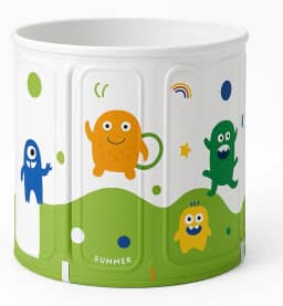 Banheira Ofurô Dobável Infantil em PVC Oxford 70x65cm - Portátil, Ecológica, Com Almofada Inflável e Mangueira de Dreno, Ideal de 1 a 6 Anos