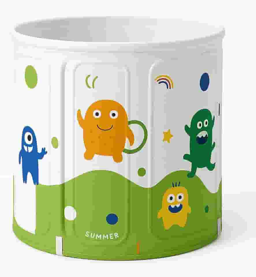 Banheira Ofurô Dobável Infantil em PVC Oxford 70x65cm - Portátil, Ecológica, Com Almofada Inflável e Mangueira de Dreno, Ideal de 1 a 6 Anos