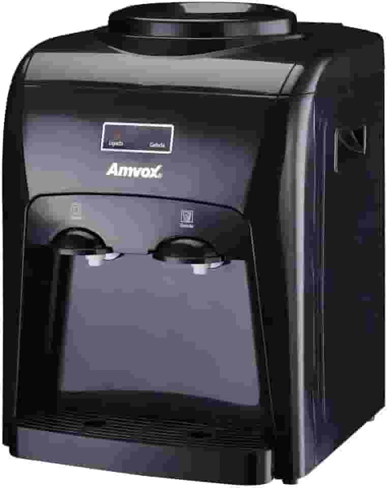 Amvox Bebedouro Elétrico de Água Natural e Gelada ABB 240 Black Bivolt para galão