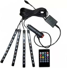 KIT ILUMINACAO LED AUTOMOTIVO NEON RGB TUNING CONTROLE 12V