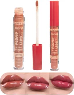 Gloss Labial Plump Lips Glow, com Pantenol e Vitamina E, Efeito Volume Instantâneo - Maquiagem (02)