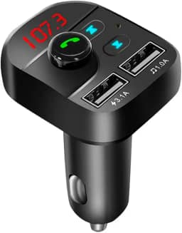 Adaptador Transmissor De Carro Bluetooth 5.0 Fm Sem Fio Mp3 Mãos Livres Player 3.1A Carregador USB Duplo PREMIUM ONYK