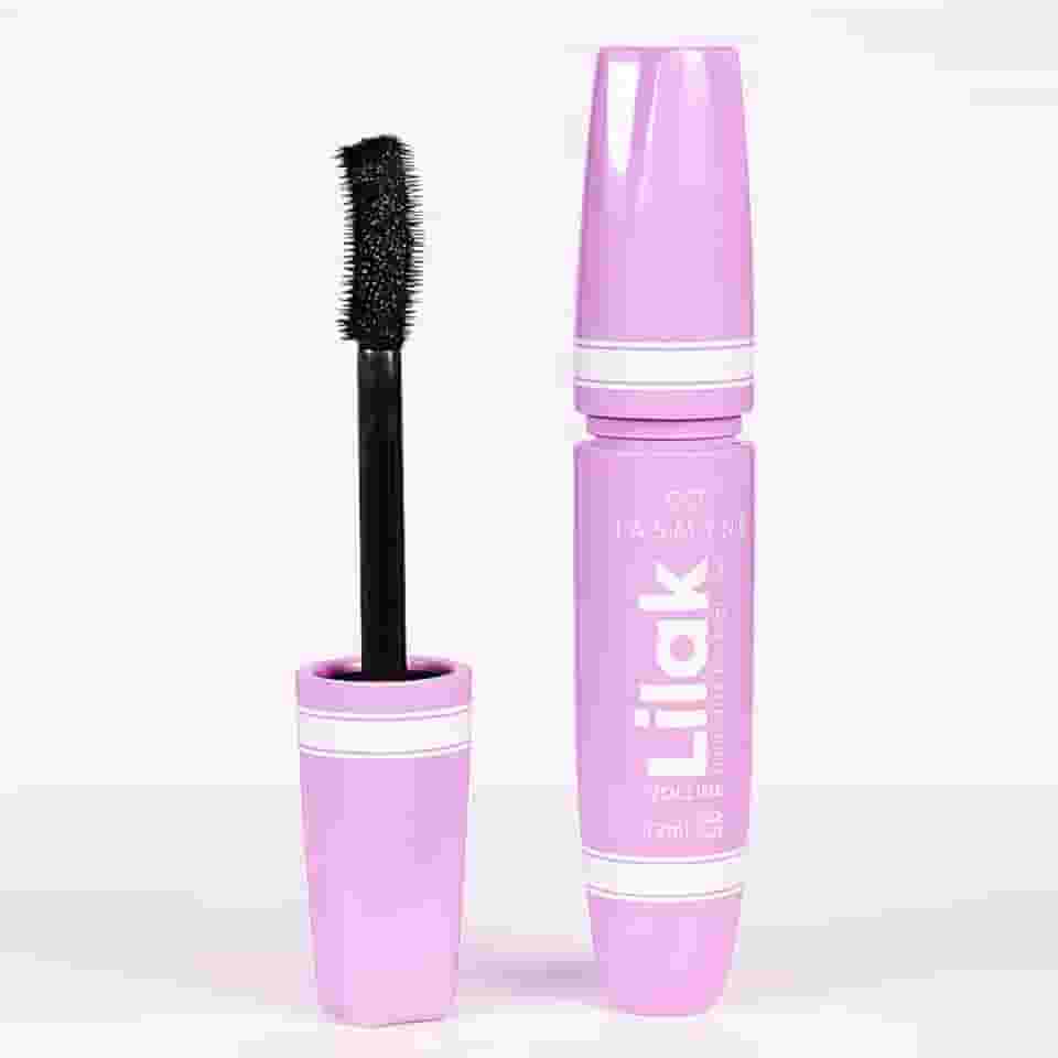 Máscara para Cílios Volume Lilak – Preto Intenso, Cílios Volumosos e Alongados, Efeito Duradouro