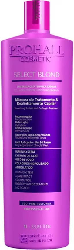 Progressiva Sem Formol Para Loiras Select Blond 1 Litro, tb, Prohall