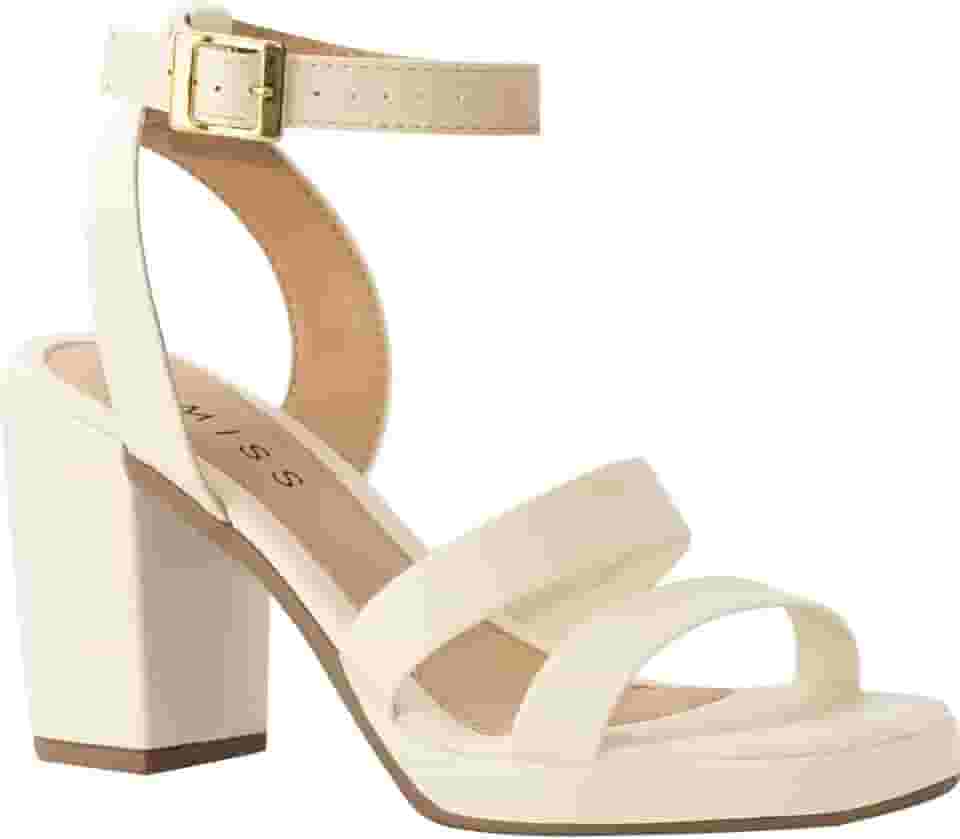 Sandália Feminina Salto Médio Grosso Tratorada Meia Pata