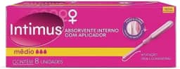 Intimus Absorvente Interno Sport Médio, 1 pacote com 8 unidades