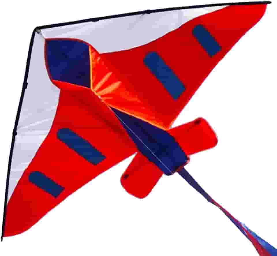 Besra 60 Polegadas Avião Pipa Linha Única Fácil De Voar Aeronave Nylon Para Crianças E Adultos (Vermelho)