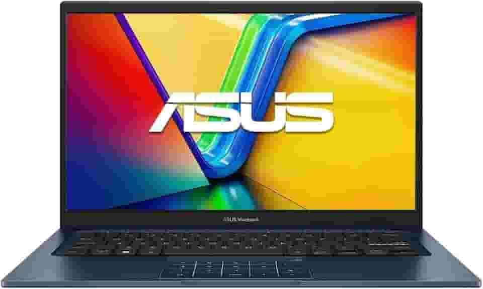 ASUS Laptop Vivobook FHD de 14 polegadas, processador Intel Core i3-1315U, 8 GB de RAM, SSD de 128 GB, Windows 11 Home, gráficos Intel UHD, Wi-Fi, Bluetooth, azul silencioso, X1404VA-I38128