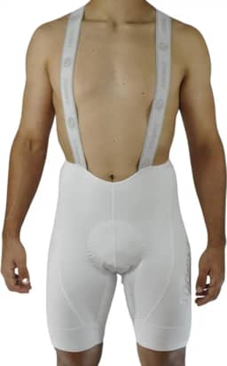 BRETELLE MASCULINO CICLISMO PREMIUM BRANCO, SÓDBIKE, FORRO GEL E ESPUMA MISTO