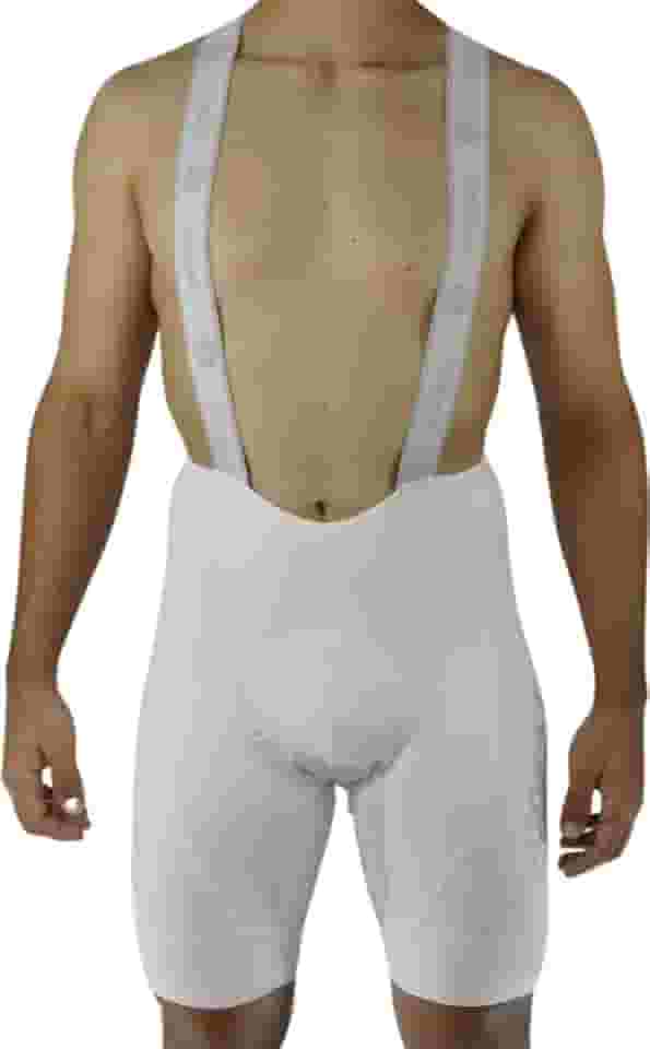 BRETELLE MASCULINO CICLISMO PREMIUM BRANCO, SÓDBIKE, FORRO GEL E ESPUMA MISTO