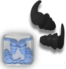 Protetor Auricular para Natação e Sono, 2 Pares, Design Ergonômico, Material Macio e Reutilizável, Preto