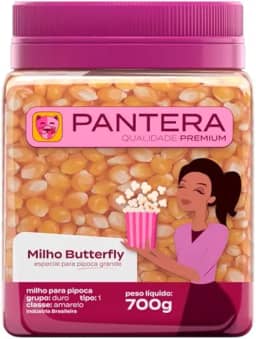 Milho Butterfly Para Pipoca Pantera 700g