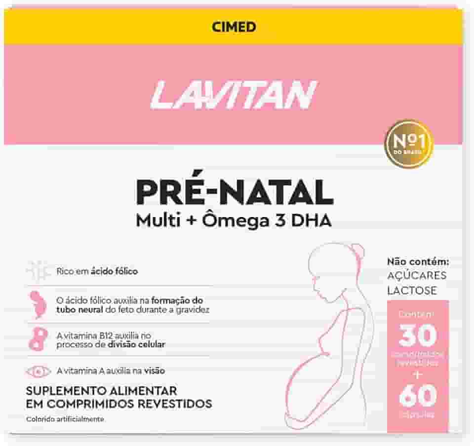 Kit Lavitan Pré-natal Multivitamínico e Ômega 3 DHA