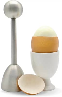 Cortador de casca de ovo ICO Egg Cracker & Topper, aço inoxidável