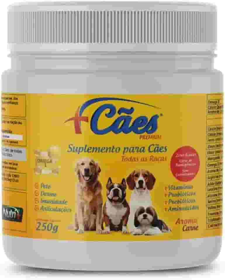 Suplemento Vitaminas Nutrimais Caes Cachorro Queda Pelo Derme Coceira Odor Fezes Energia 250g