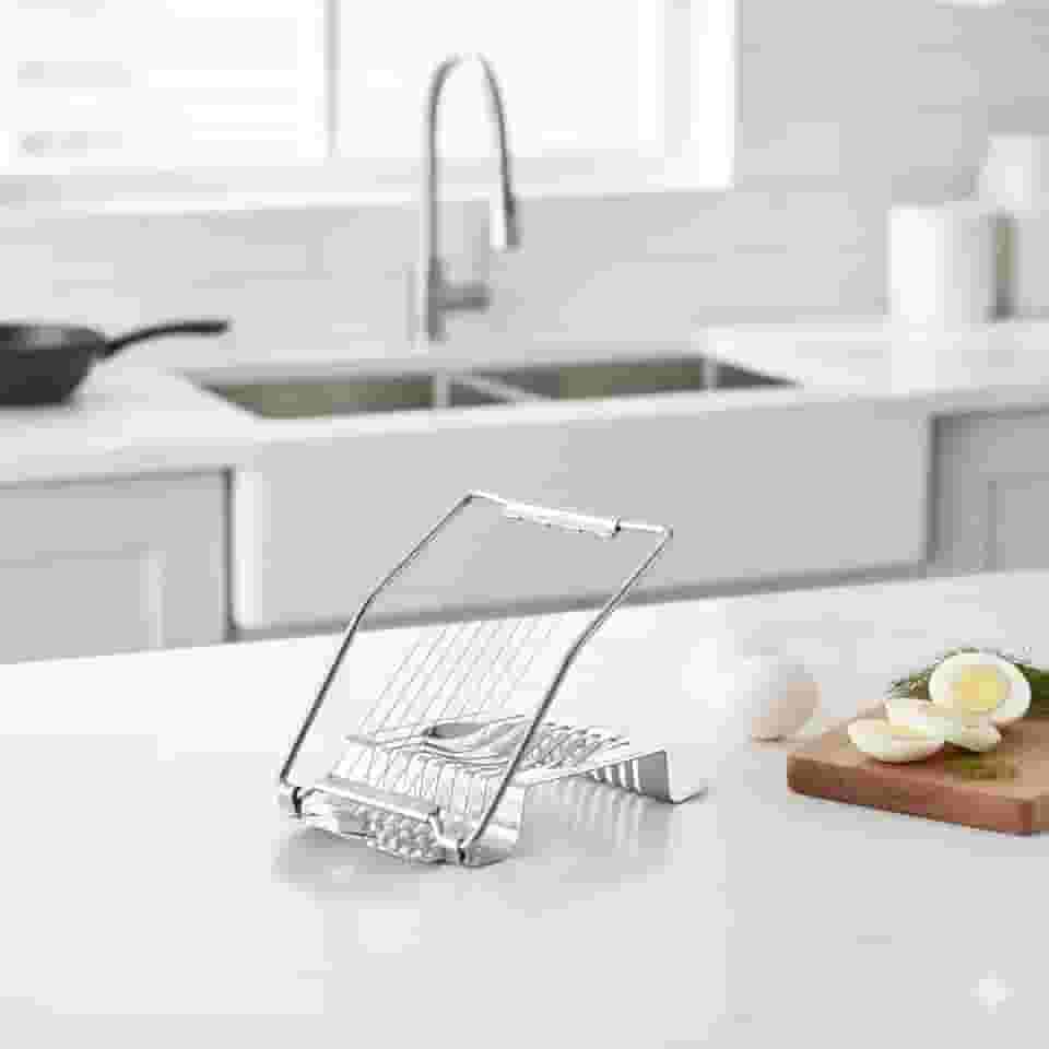 Cortador de Ovos Inox 8 Tiras, Fatiador Multiuso para Cozinha Prática