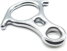 Freio oito em aço resgate com orelha 67KN cromado USClimb