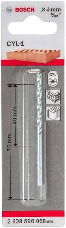 Bosch Broca CYL-1 para concreto Ø4 x 40 x 75 mm
