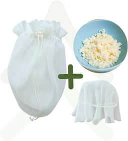 Kefir de Leite + Coador e Tampa Voal - Kit Cultivo com Assessoria