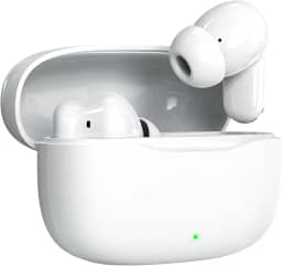 Fone De Ouvido Bluetooth Sem Fio 5.3 Compatível iPhone Android, Modo de Fone Ouvido único e Dois Com Microfone, 360 Estéreo Graves Potentes Para Trabalho Academia Corrida Music Jogo e Game, New Branco