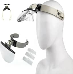 OCULOS LUPA MAOS LIVRE PROFISSIONAL LED LENTE DE CABECA AUMENTO ESTETICA REPARO JOIAS LEITURA OURIVES