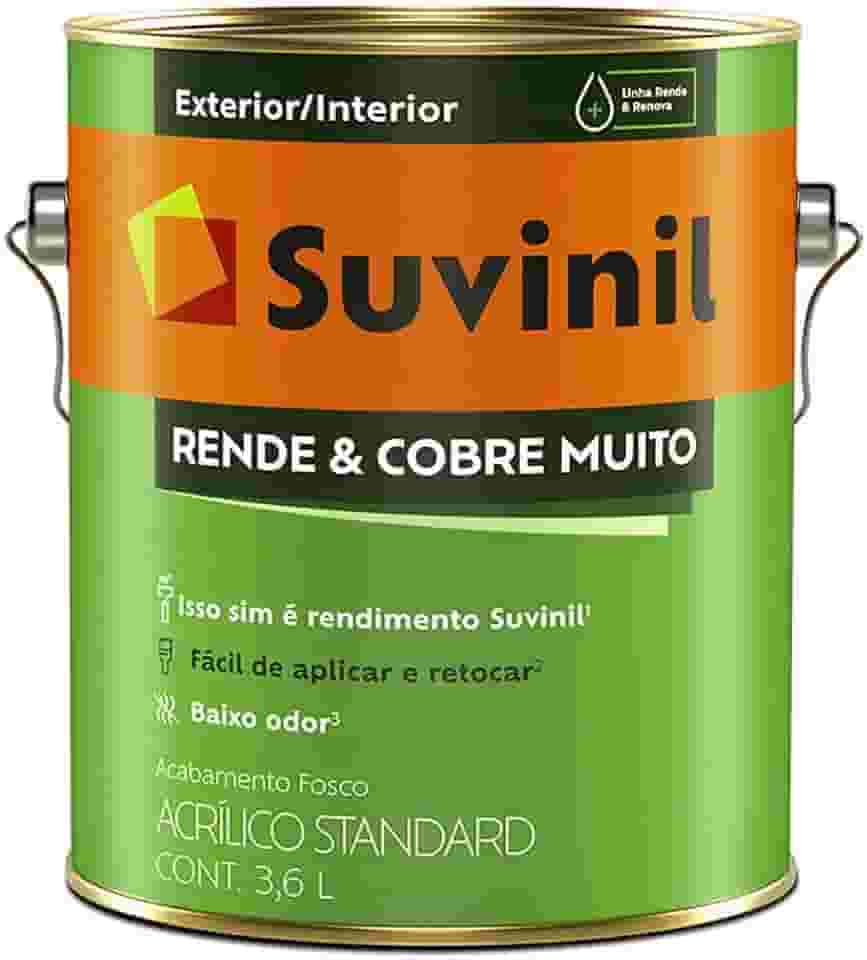 Tinta para paredes acrilico rende e cobre muito 3,6L - Branco - 50308370