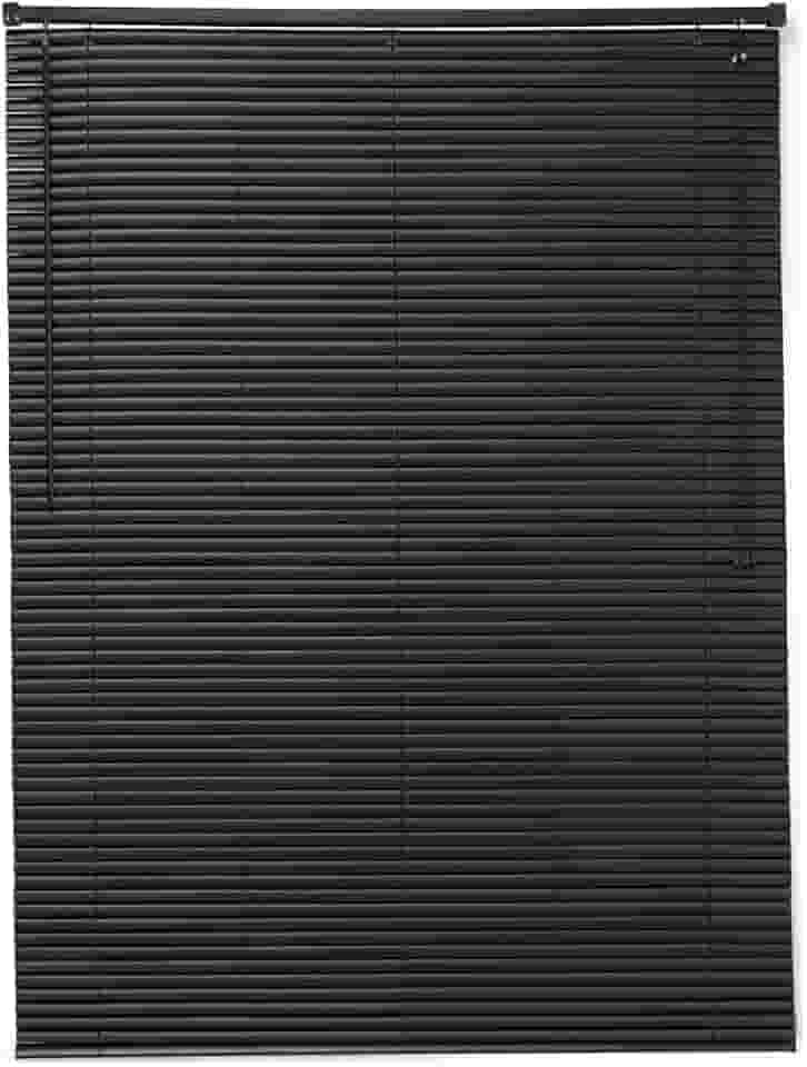Persiana Horizontal de PVC Largura 1,30 x Altura 80cm na Cor Preta para Salas, Quartos e Escritórios.