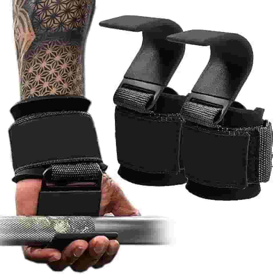 2 Strap Academia Gancho De Aço Reforçado Musculação Treino Para Levantamento de Peso e Munhequeira