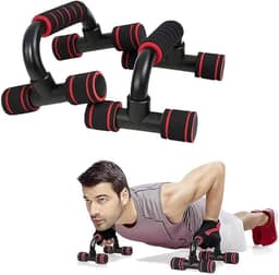 Par de Apoios para Flexão – Treino Funcional, Musculação, Yoga e Pilates, Com Pegada Confortável e Base Antiderrapante, Ideal para Fortalecer Peito, Braços e Corpo
