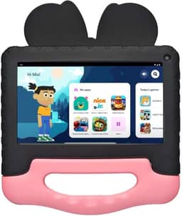 Tablet Infantil Minnie 7" Wi-Fi 4GB RAM 64GB Android 13 Quad-Core com Capa Resistente, Controle Parental e Câmera Frontal 2MP Multi - NB414
