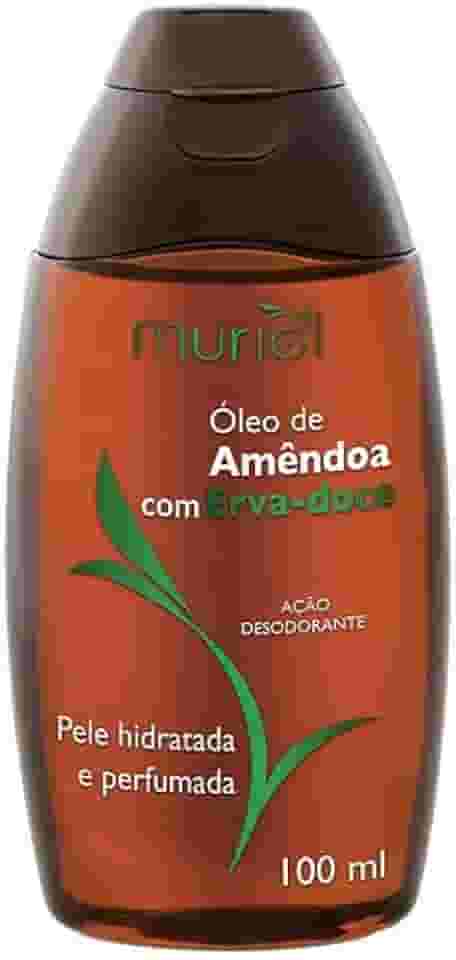 Óleo Corporal Amêndoas com Erva Doce, Marrom, Muriel, 100 ml