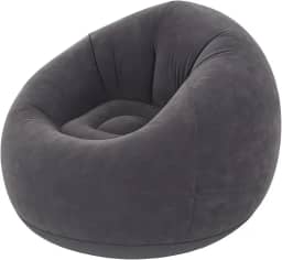 Sofá Poltrona Puff Inflável Deluxe Aveludado Gigante - Impermeável, 100kg, Bomba Inclusa, Conforto Interno, Design Moderno e Portátil