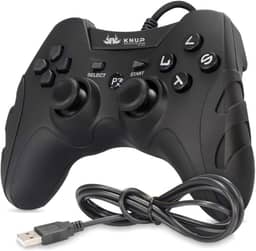 Controle Gamepad Gamer Com Fio KP-4040 Compatível com Pc Computador Windows 7, 10 e 11 Ps3 I Joystick Manete com Fio para Entrada USB Plug And Play para Computadores ou Notebook (Preto)