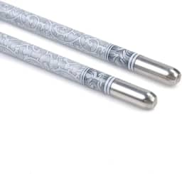 Kit 2 Par Hashi Aço Inox Com Estampa Estilo Vintage Qualidade 22cm - Prime