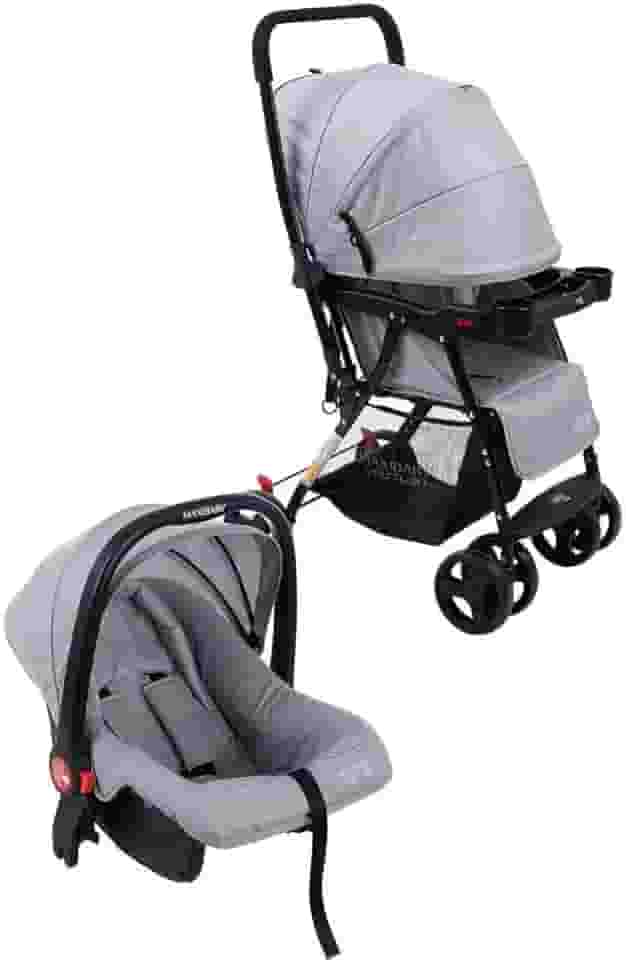 Carrinho de Bebê com Bebê Conforto 2 em 1 Youturn Maxi Baby (Cinza)