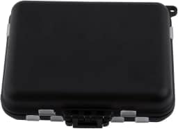 Caixa de equipamento de pesca preta com 26 compartimentos, caixa organizadora de plástico para ganchos, pesos, moscas, capas transparentes, caixas de iscas internas organizadas e organizadas para